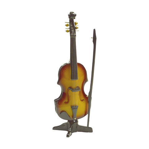 Violine Dekoartikel mit Geigenbogen und Standfuß