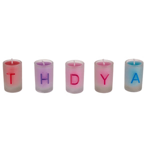 Happy Birthday Kerzen in verschiedenen Farben