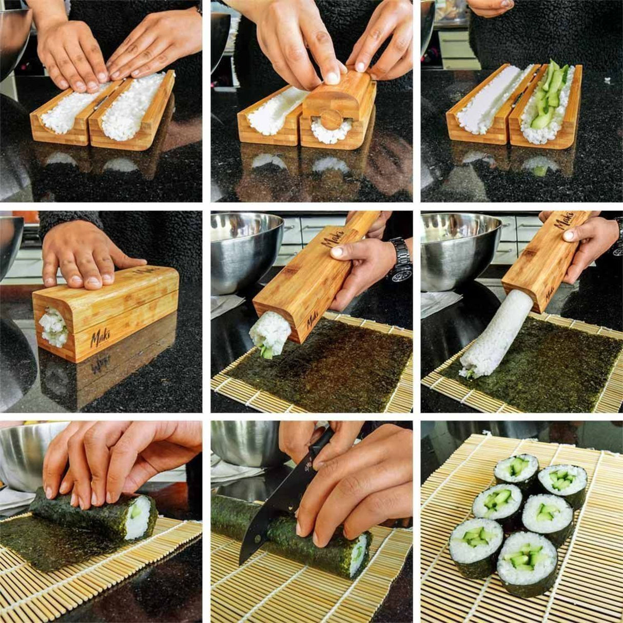 Maki Master Sushi Maker aus Bambus