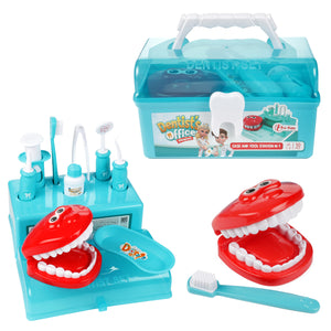 Zahnarzt-Koffer Spielzeug mit Werkzeugen und Gebiss