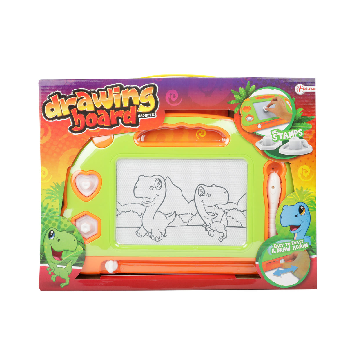 Magisches Dino Zeichenbrett mit Stempel und Stift