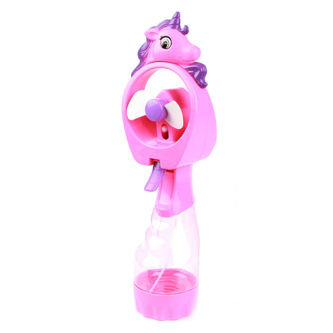 Einhorn Handventilator mit Sprühflasche
