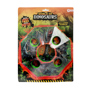 Dinosaurier Vulkan Murmelspiel mit 10 Murmeln