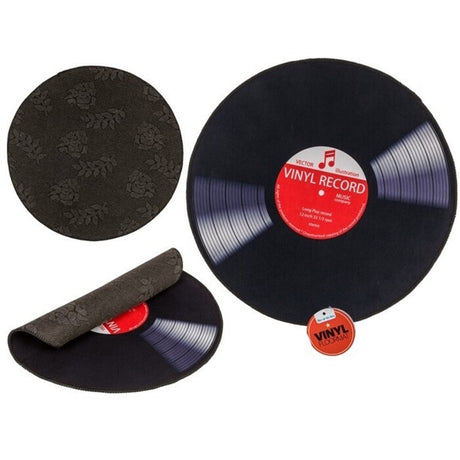 Schallplatte Vinyl Fußmatte mit ca. 60cm Durchmesser