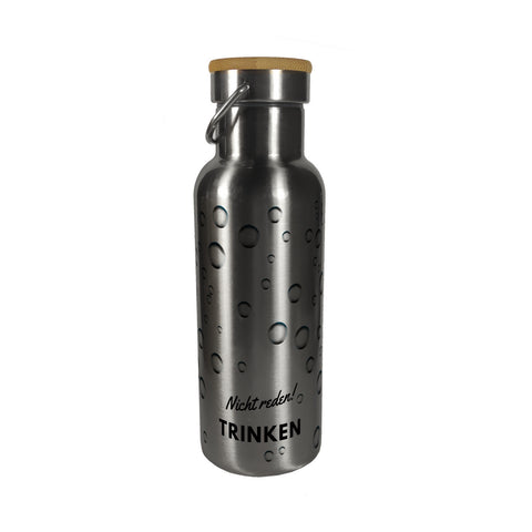 Nicht reden! Trinken Thermoflasche mit Bambusdeckel