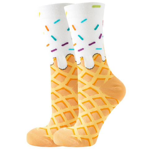 Eis in der Waffel Noxxiez Soxxiez Socken in 38-45 im Paar