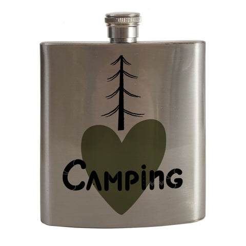 I love Camping Flachmann