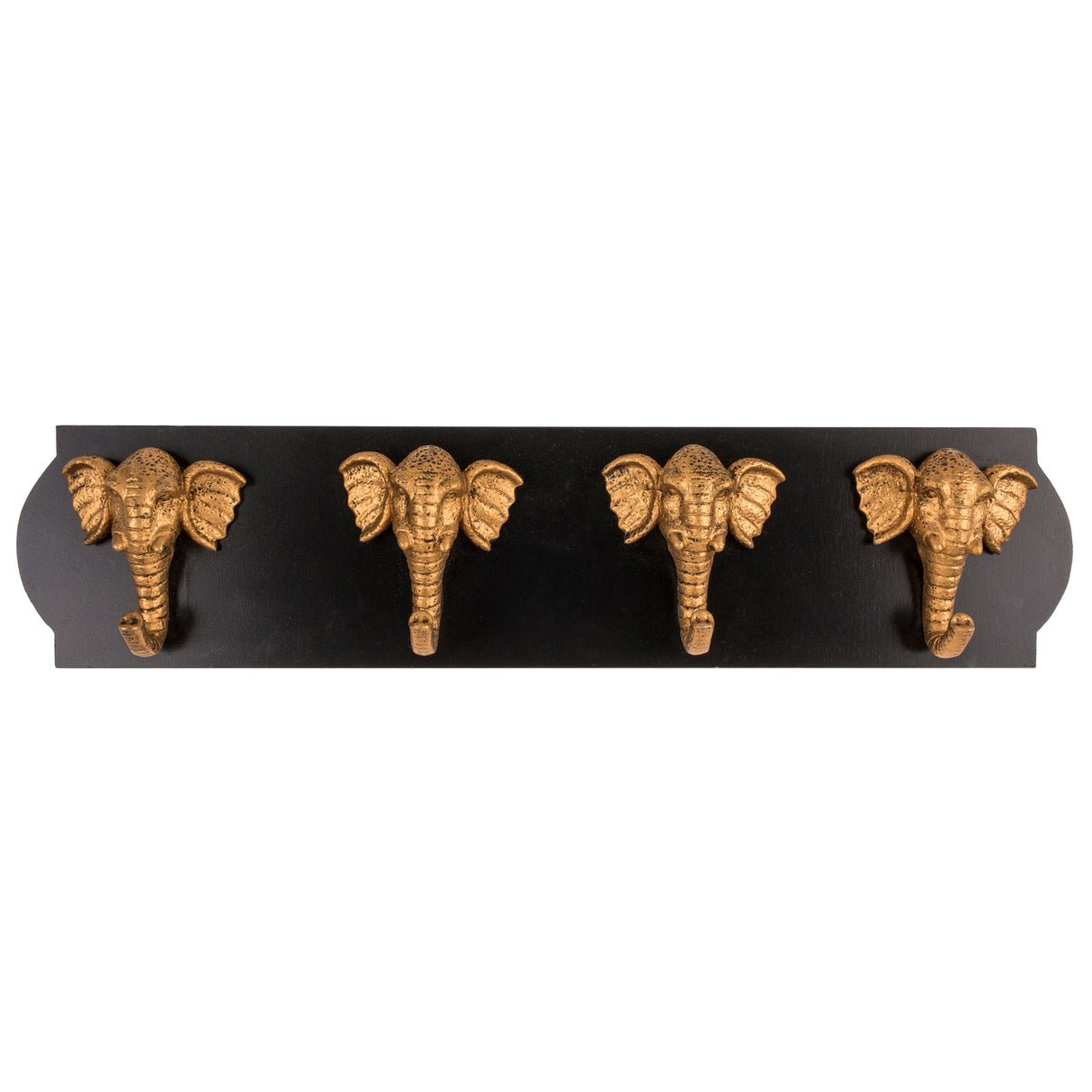 Goldener Elefant Garderobe mit 4 Haken