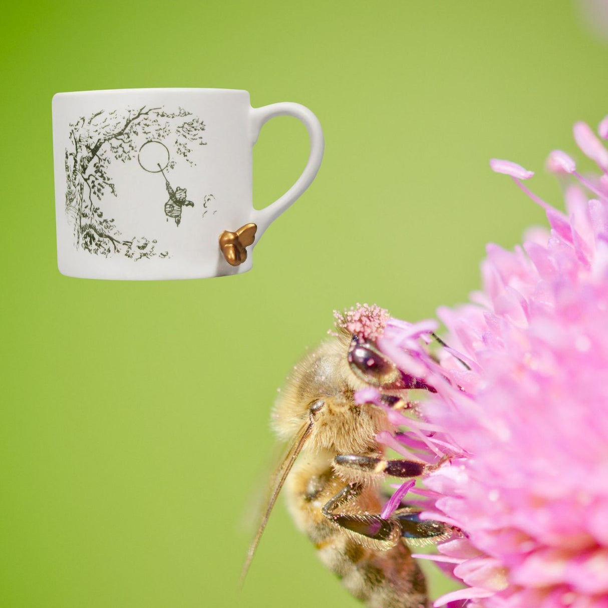 Disney Winnie Puuh Kaffeebecher mit goldener Biene