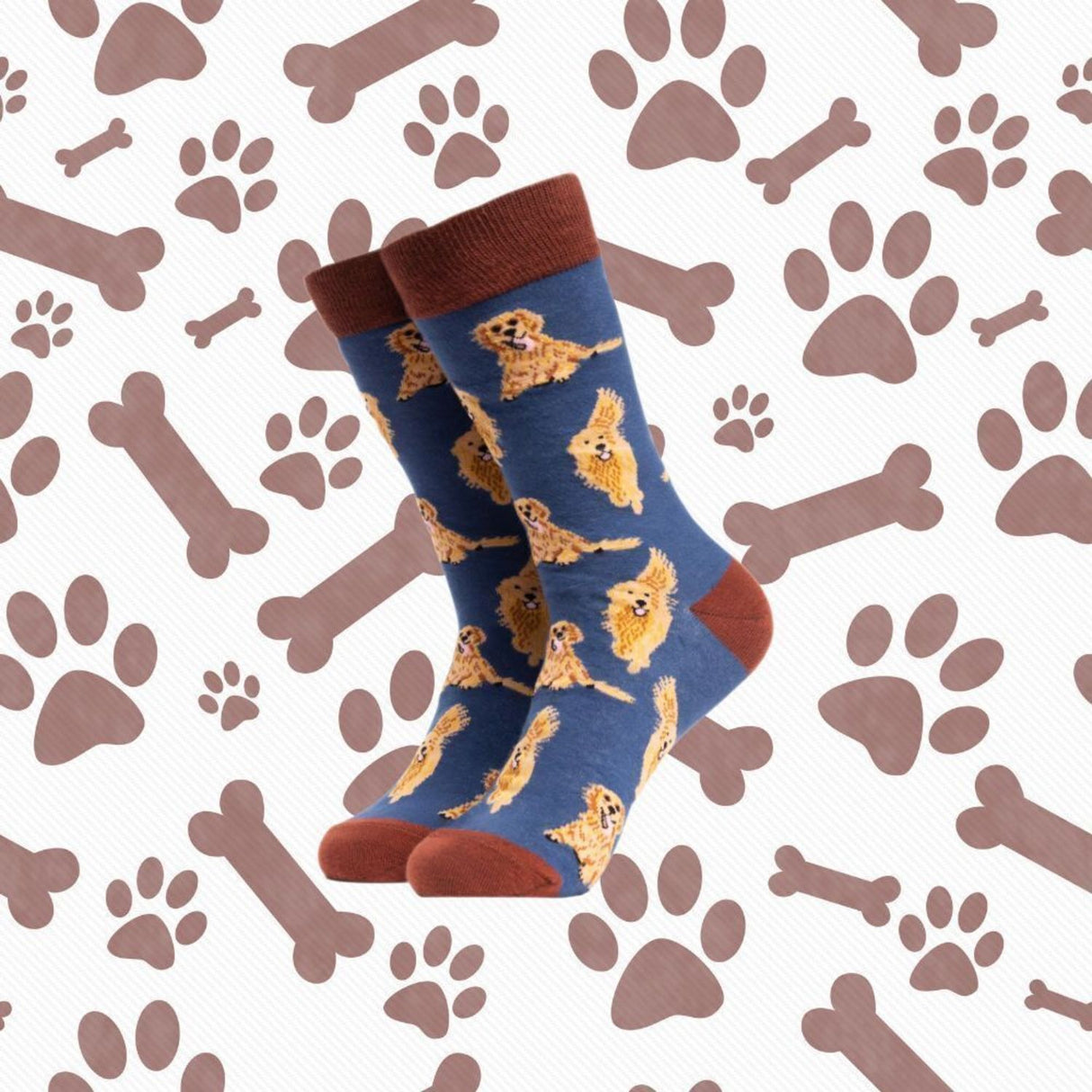 Golden Retriever Hund Soctopus Socken in 43-46 im Paar