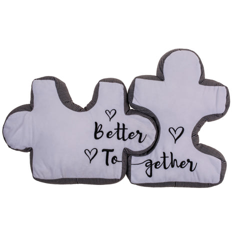 Better Together Puzzle Kissen für Verliebte im 2er Set