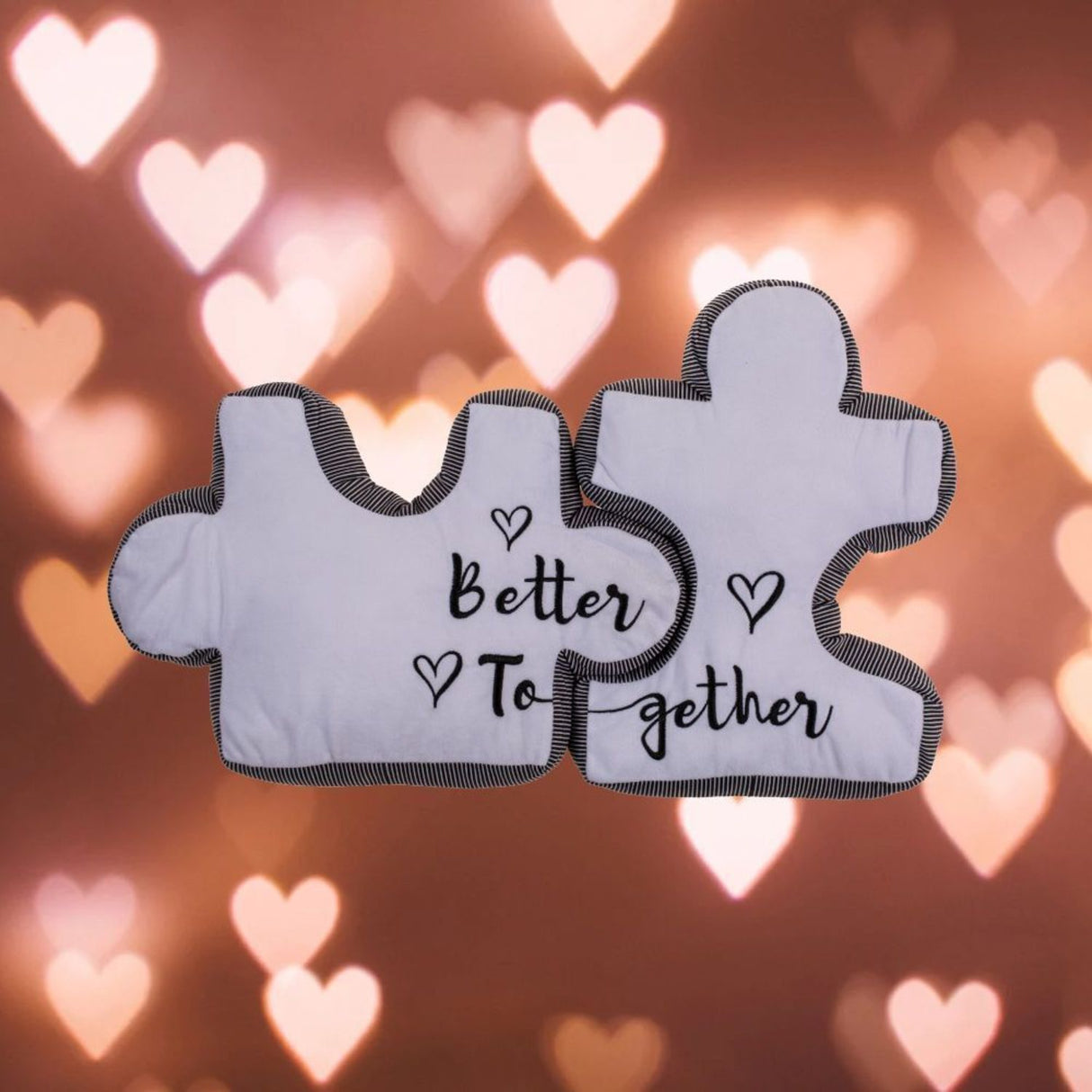 Better Together Puzzle Kissen für Verliebte im 2er Set