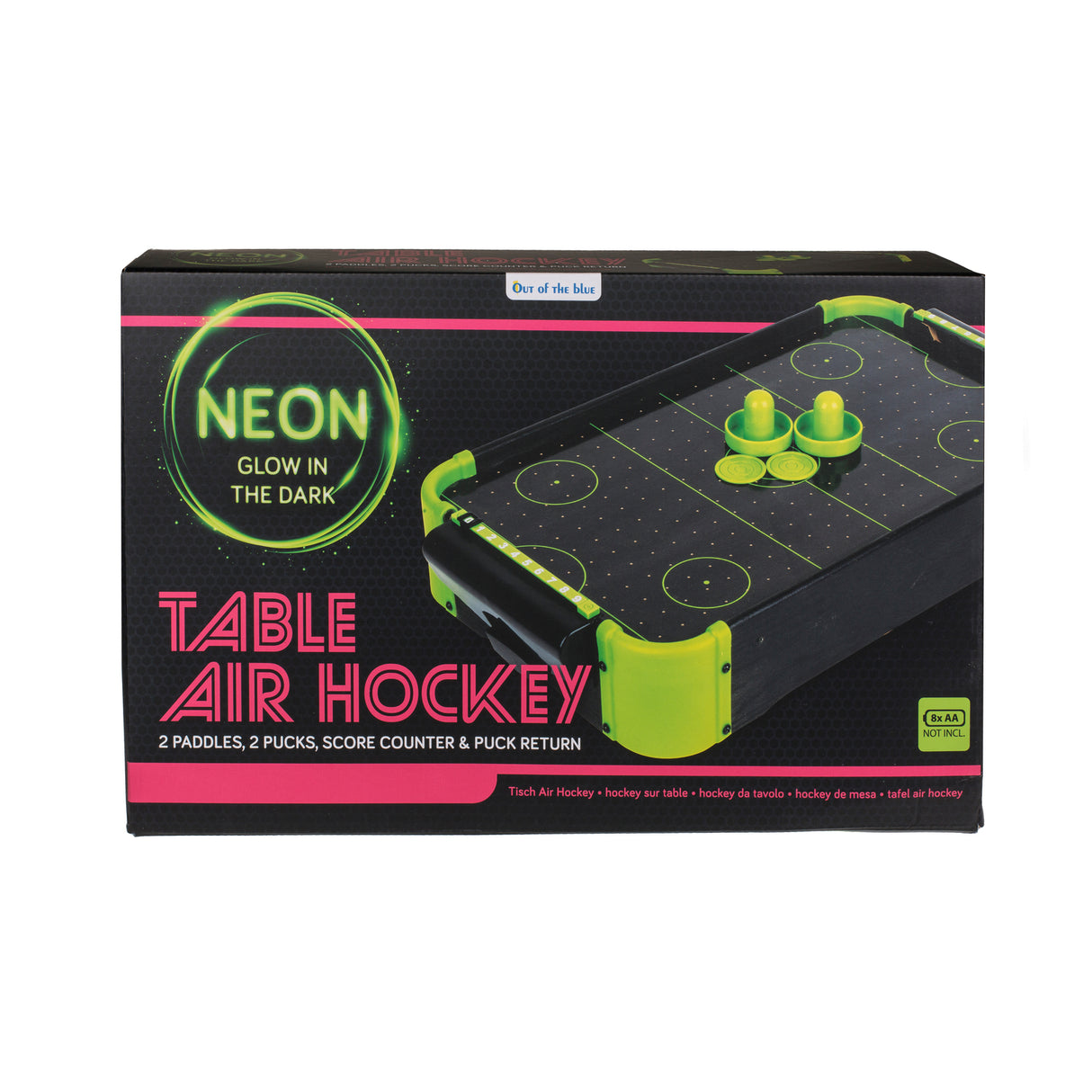 Neon Airhockey Spiel für den Tisch