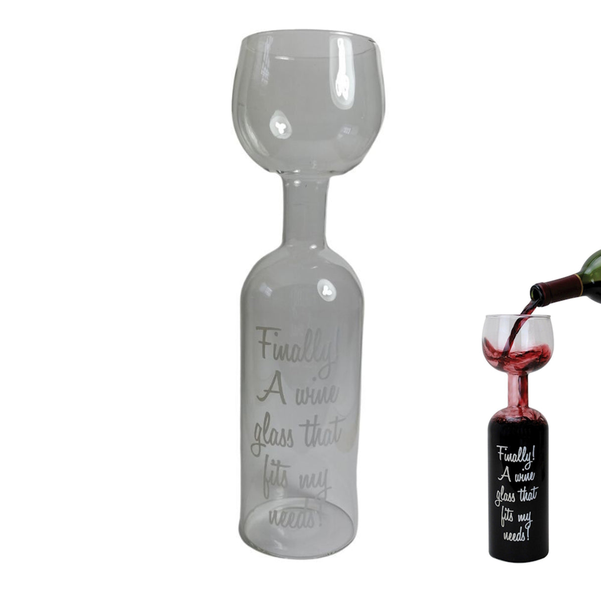 Weinflasche XXL Weinglas mit 750ml Fassungsvermögen