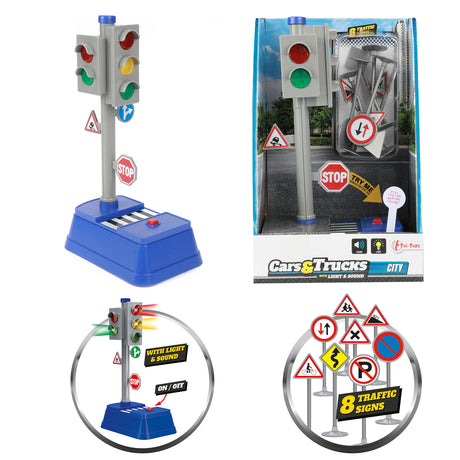 Ampel und Verkehrsschilder Spielzeug mit Licht und Sound