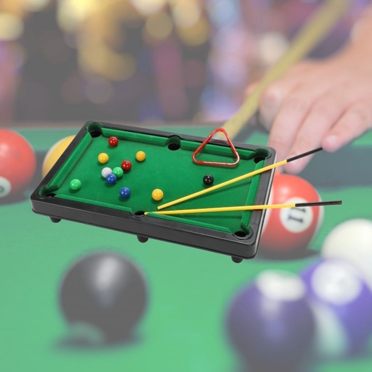 Mini Billard Snooker Spiel mit Queues und Bällen
