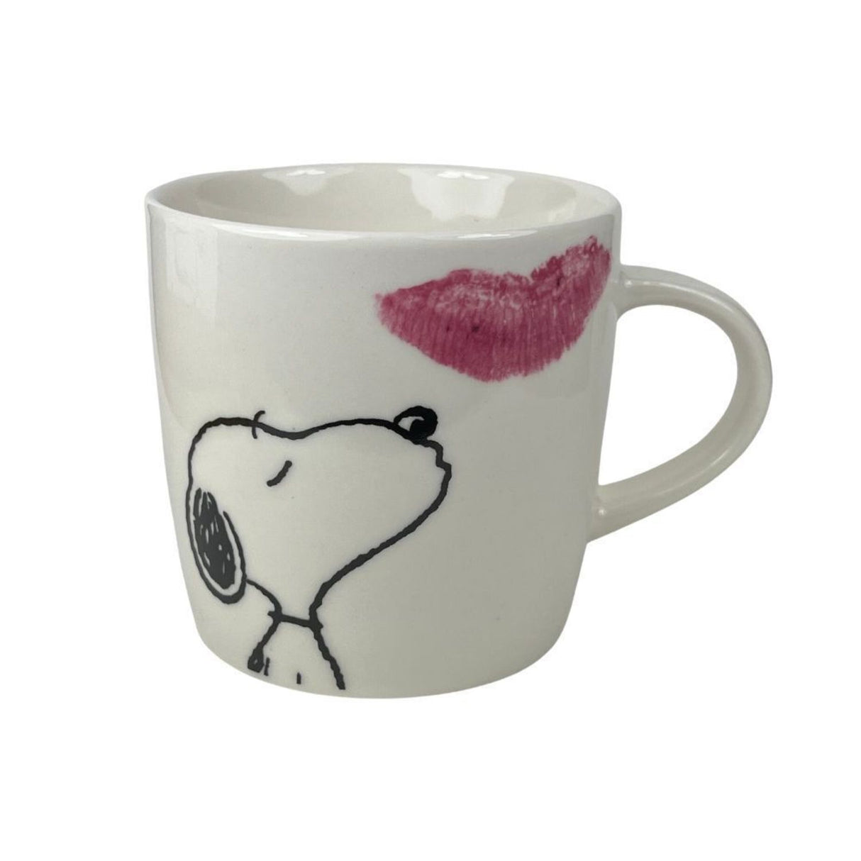 Snoopy - Ein Kuss am Morgen Geschirrset mit Teller, Tasse und Schüssel