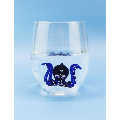 Oktopus Trinkglas aus mundgeblasenem Glas
