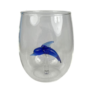 Delfin Trinkglas aus mundgeblasenem Glas