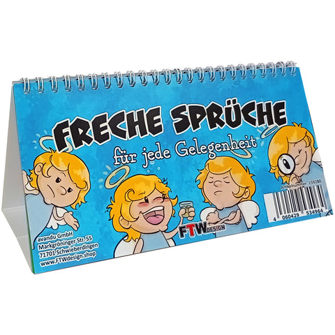 Freche Sprüche für jede Gelegenheit Spruchaufsteller mit lustigem Engel