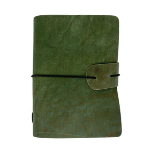 Reused Leder Notizbuch in grün