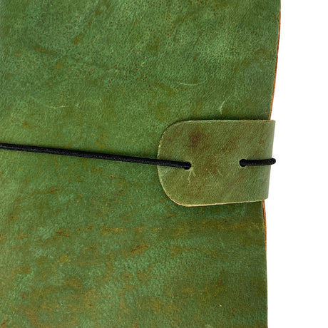 Reused Leder Notizbuch in grün