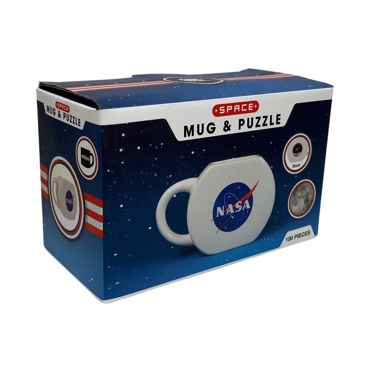 NASA Logo Astronauten Kaffeebecher mit Mond-Puzzle