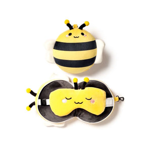 Biene Reisekissen mit Augenmaske
