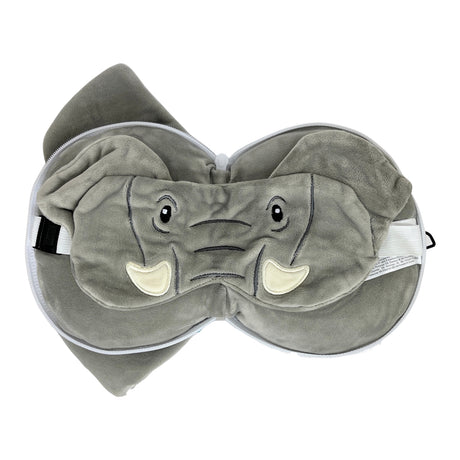 Elefant Reisekissen mit Augenmaske