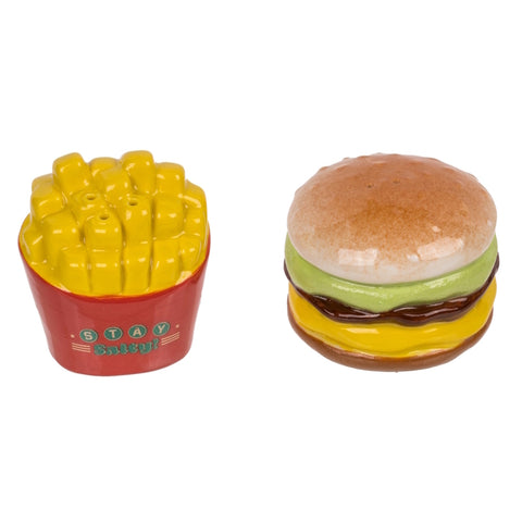 Burger & Pommes Salz- und Pfefferstreuer Set aus Keramik