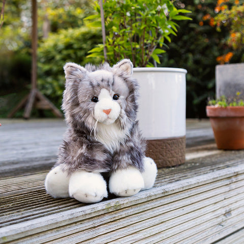 Graue Katze Animigos Kuscheltier