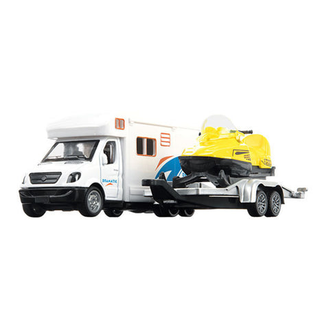 Wohnmobil Modellauto mit Anhänger und Schneemobil