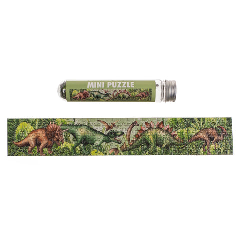 Dinosaurier Mini Puzzle mit 150 Teilen in PET-Röhre