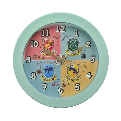 Harry Potter Charms Hauswappen Wanduhr mit Leuchtzahlen