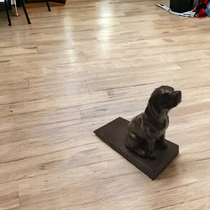 Türstopper Geschenk für Hundebesitzer, Hund Türpuffer aus Gusseisen in Braun-Antik
