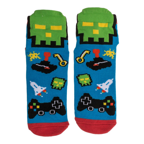Socken Game Over Zocken Strumpf mit ABS-Sohle in 36-45 im Paar