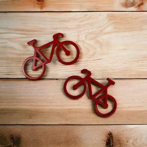Schlüsselhalter Fahrrad Wandhalterung Schlüsselbrett mit drei Anhängern in Rot