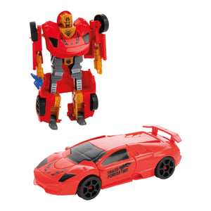 Spielzeugauto und Roboter 2in1 im 3er-Set