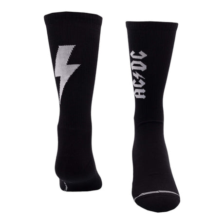 Socken AC/DC Fanartikel Lightning Strikes Strümpfe in schwarz 43-47 im Paar