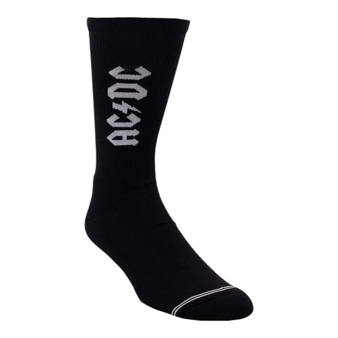 Socken AC/DC Fanartikel Lightning Strikes Strümpfe in schwarz 43-47 im Paar