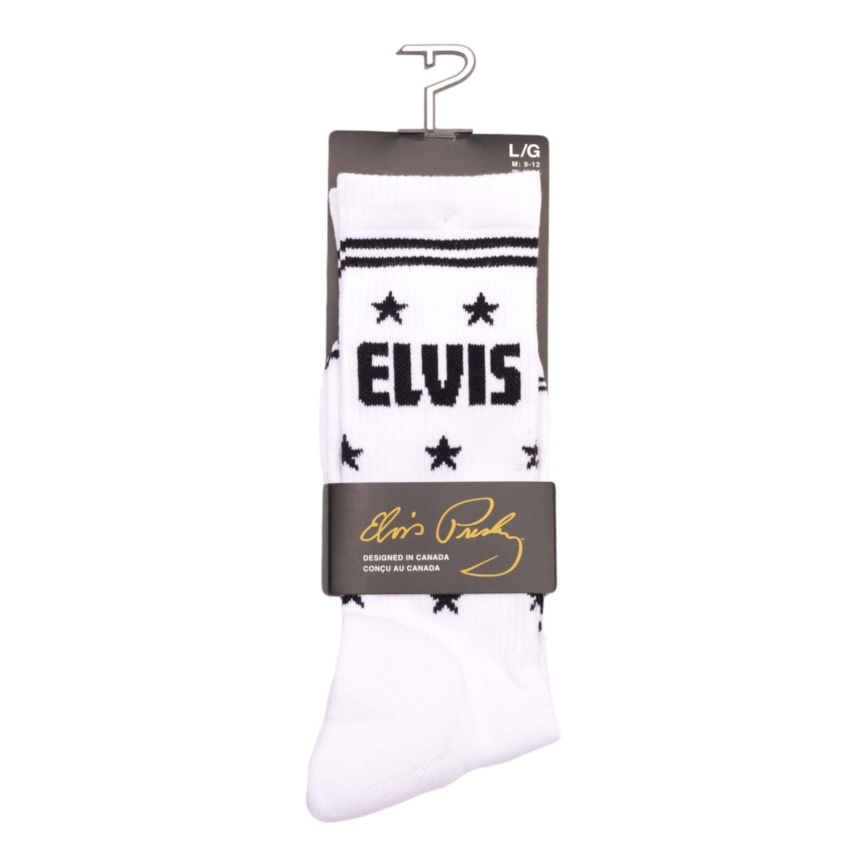 Socken Elvis Presley Fanartikel Elvis the King Strümpfe in weiß in 40-46 im Paar