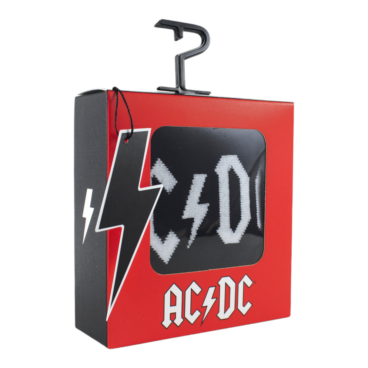 Socken AC/DC Fanartikel Blitz Strümpfe schwarz mit Geschenkbox in 40-46 im Paar