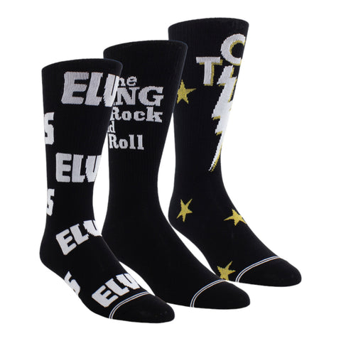 Socken Elvis Presley Fanartikel TCB Strümpfe in 40-46 (3 Paare)