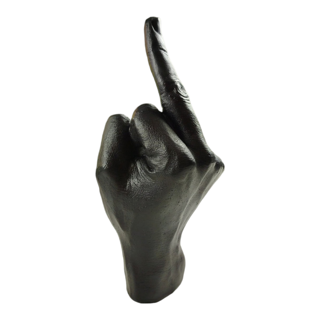 Mittelfinger Dekofigur Stinkefinger Skulptur in Schwarz