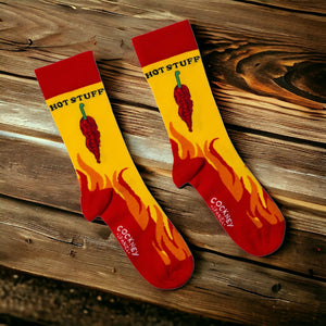 Hot Stuff Socken Geschenk für Chili-Liebhaber Chili-Strümpfe in 39-46 (3 Paare)