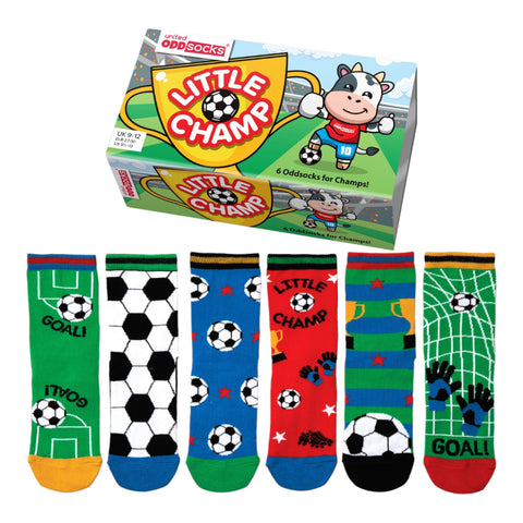 Kleiner Champion Oddsocks Socken Fußballsocken in 27-30 im 6er-Set
