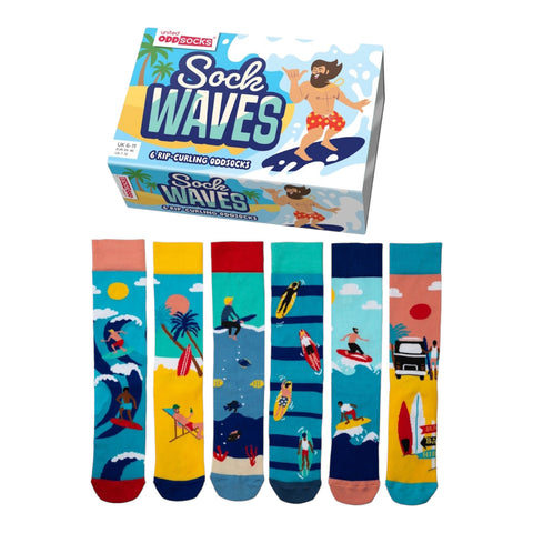Sock Waves Oddsocks Socken Surfer Strümpfe in 39-46 im 6er-Set