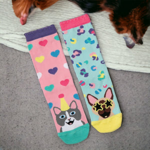 Kitten Heels Oddsocks Socken Geschenke für Frauen Katzen Strümpfe in 30-38 im 6er-Set