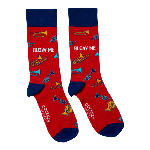 Blow me Socken Funsocken Herren Trompeten Strümpfe in 39-46 im Paar