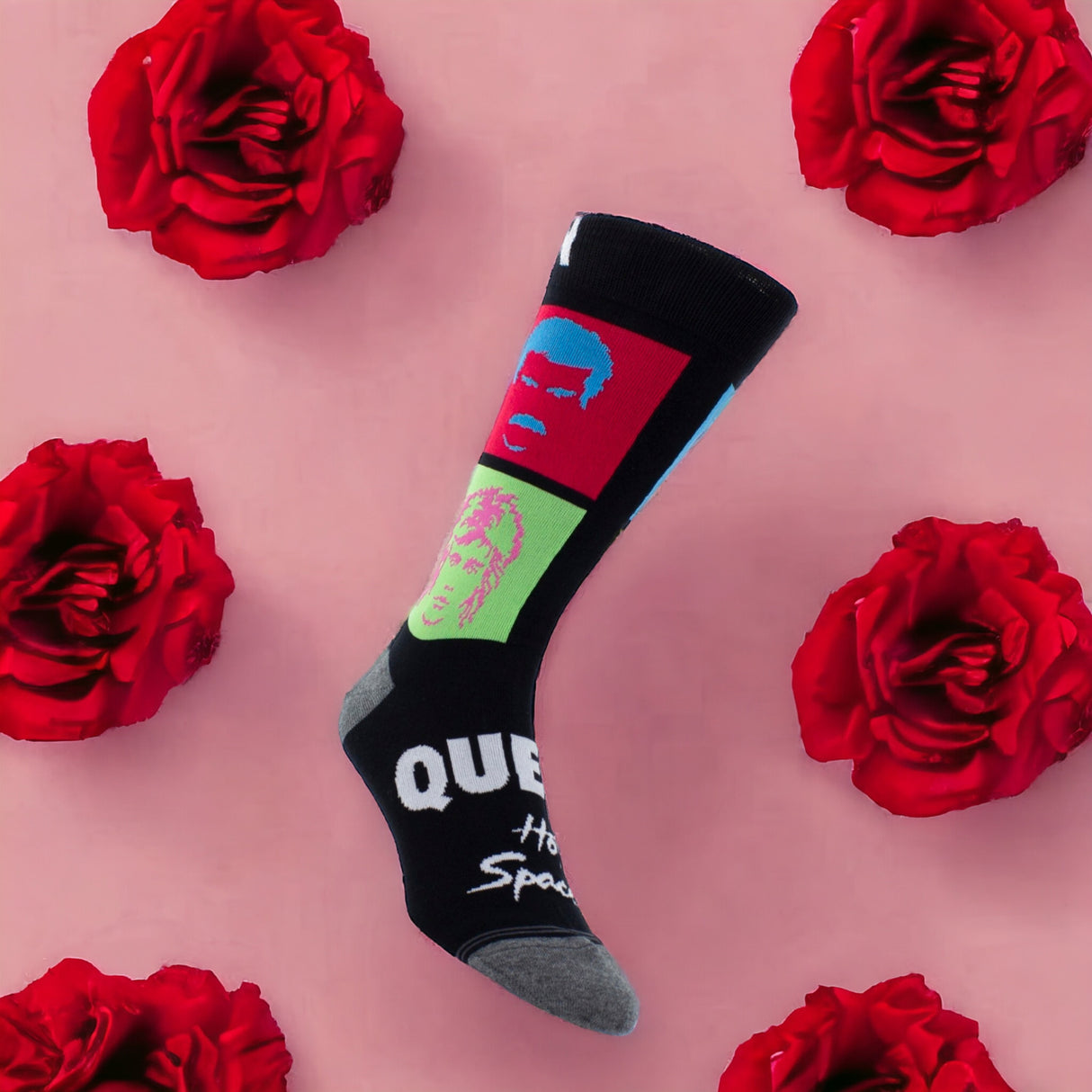 Socken Queen Fanartikel Pop Art Style Strümpfe in 40-46 im Paar